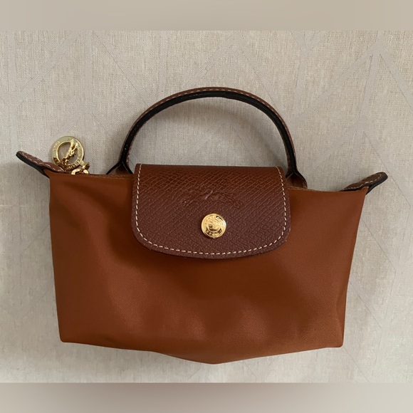 14032 LONGCHAMP Le Pliage Original Pouch With Handle ECRU